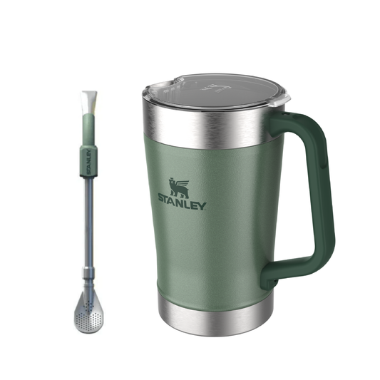 Stanley Kit Tereré Verde - Jarra Classic 1.89 L Verde + Bombilla Classic Verde